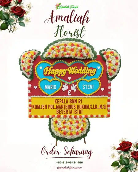 Papan Bunga Pernikahan Meras